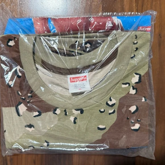 SUPREME Aphex Twin Windowlicker Tee Chocolate Chip Camo T-Shirt SS25 Size XL
